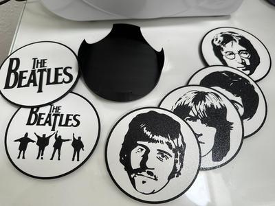 The Beatles Coasters set for drinks, beer, etc... remix