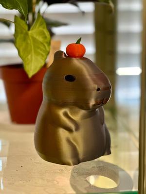 Chibi Capybara With Orange