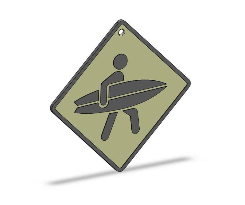 Surfer Sign Wall