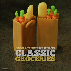 Classic Grocery Bag | Miniature Earrings