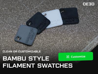 Customizable Bambu Style Filament Swatch Sample