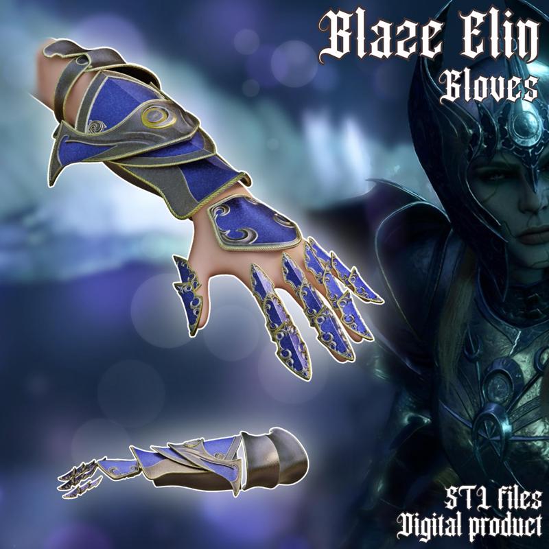 Fantasy Nightsong  Dame Aylin Armor Cosplay Gloves Baldurs Gate 3