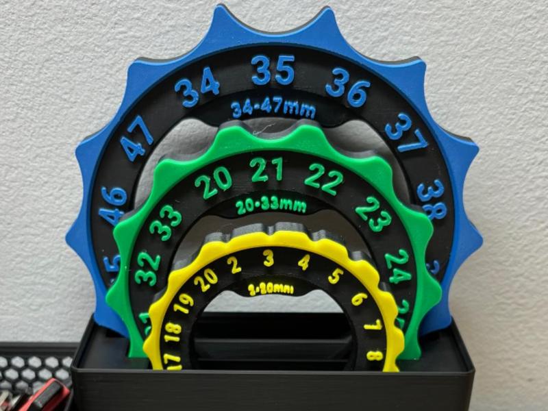 Gridfinity 3x1 Radius Gauge Holder