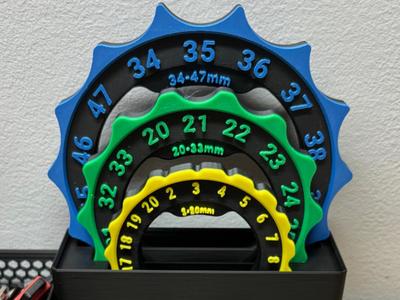 Gridfinity 3x1 Radius Gauge Holder