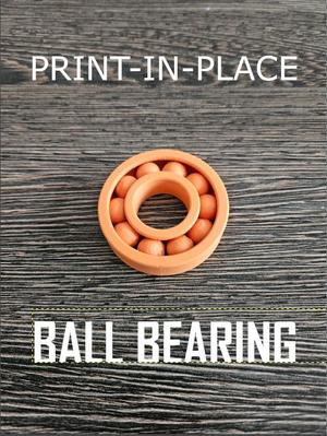 ball bearing print in place 1 piece (snap of support)
