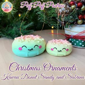 Christmas Ornaments Kawaii Donut Sandy and Sabrina