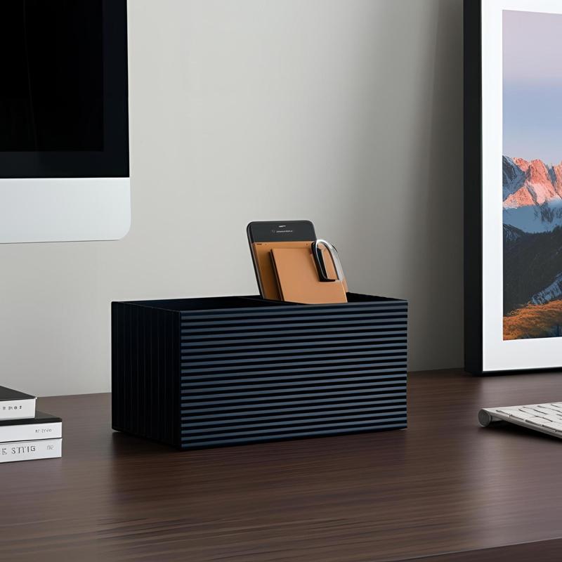 Modern Design Office Organizer With Ribbed Surface