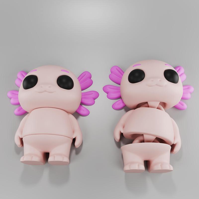 Flexy Axolotl Figurine + Keychain 
