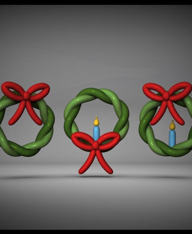 Balloon Holiday Wreath
