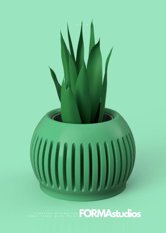 Planter with drip tray - FORMAstudios P012