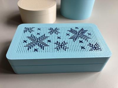 Rectangular Cross Stitch Embroidery Box C1