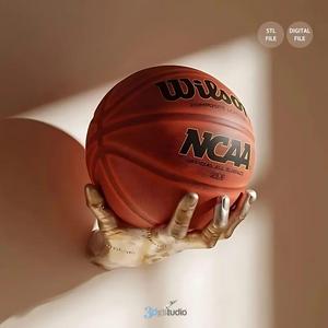 Hand Basketball Holder STL File, Wall Holder 3D Models, Wall Mount 3D Printable Files