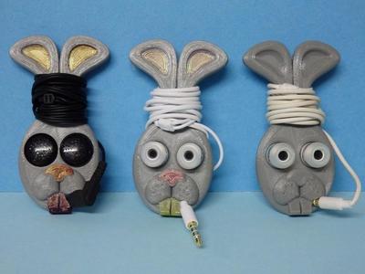 earbud holder – rabbit head / support oreillette tête de lapin