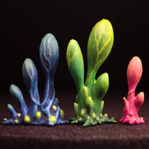 Tabletop plant: “Blob Crowd Plant – 3 Minis Set” (Alien Vegetation 16)