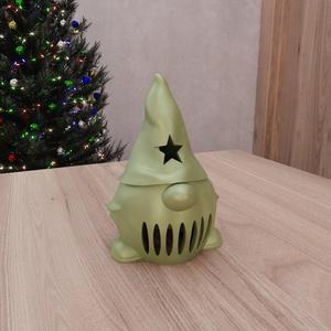 3D Christmas Gnome Tea Light Decor with 3D Stl File & Garden Decor, Christmas Decor, 3D Printed Decor, Christmas Gift, 3D Printing