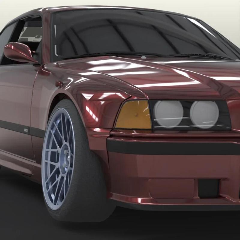 BMW E36 coupe wide fenders overfenders MOTORSPORT (attention, read description)