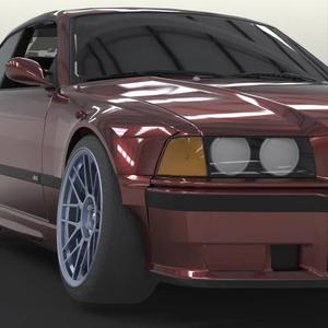BMW E36 coupe wide fenders overfenders MOTORSPORT (attention, read description)