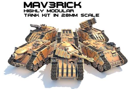 MAV3RICK - Modular Sci-Fi Tank Kit in 28mm Scale