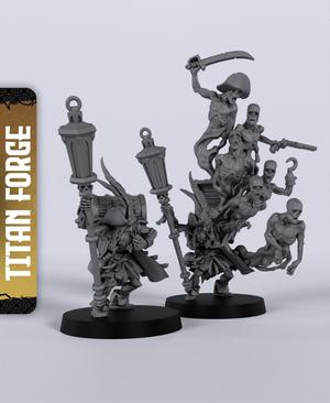 Pirate Necromancer - With Free Dragon Warhammer - 5e DnD Inspired for RPG and Wargamers