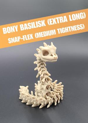 Extra Long Bony Basilisk - Articulated Snap-Flex Fidget (Medium Tightness Joints)