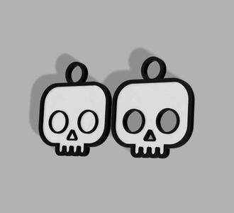 Halloween Skull Keychain 2