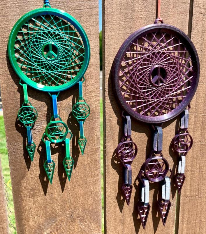 Trippy Print-In-Place Peaceful Dream Catcher