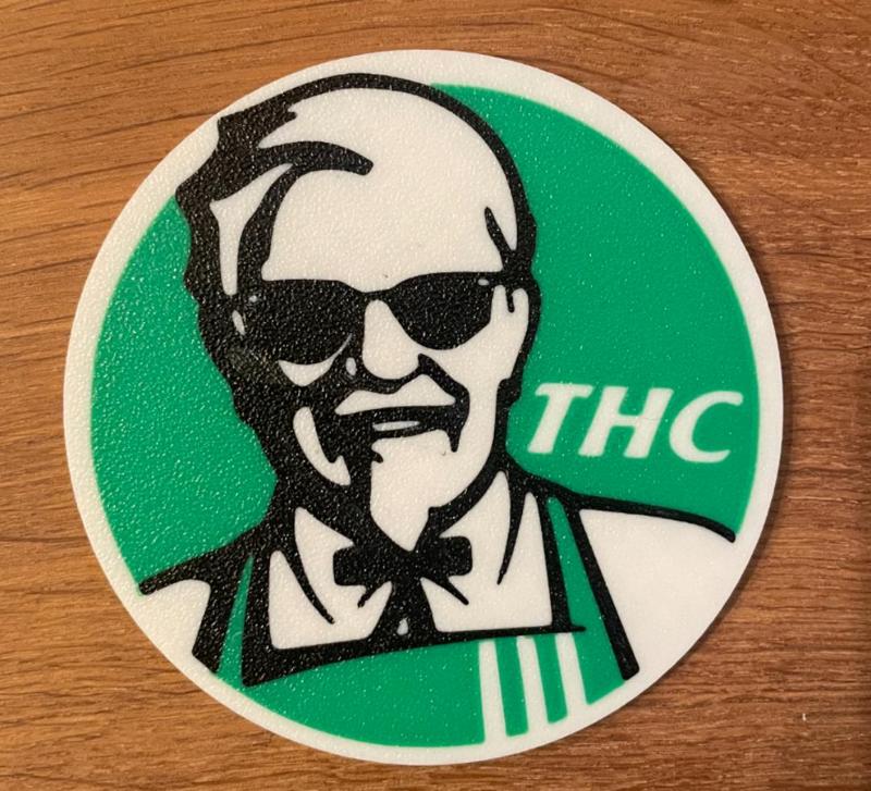 Funny Coaster KFC / THC / Parody / Drink holder