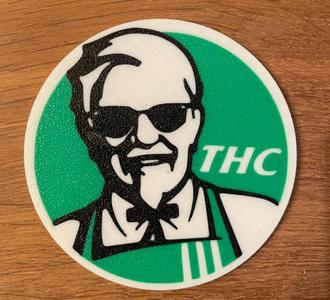 Funny Coaster KFC / THC / Parody / Drink holder