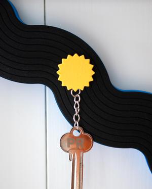 Sun // Flatland Keychain Magnet