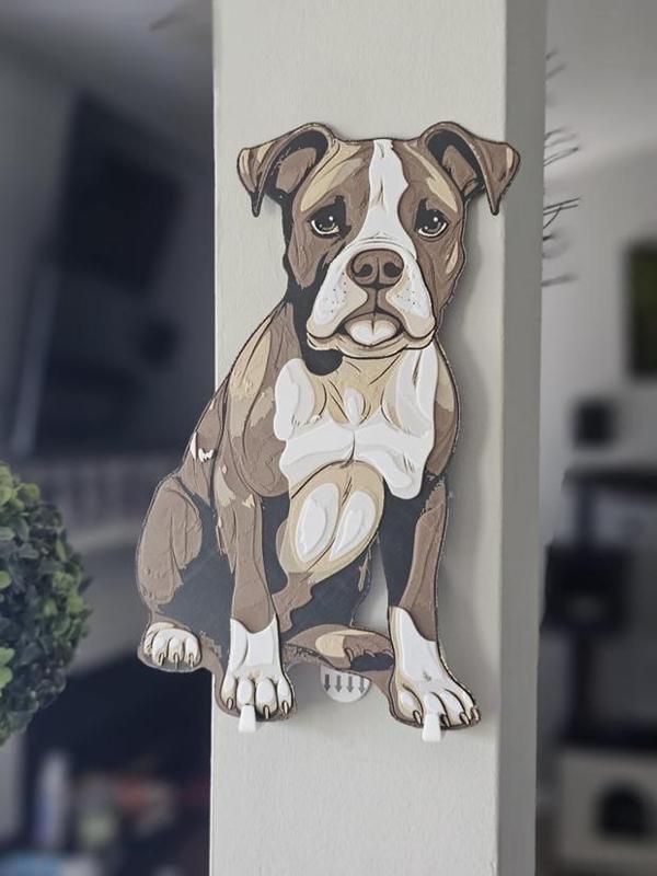 Brown Pit Bull Hueforge 3D Printed Texture Ar