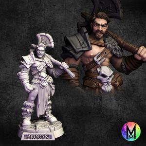 Brogan the Barbarian/ Fighter ( Male Barbarian with greataxe )