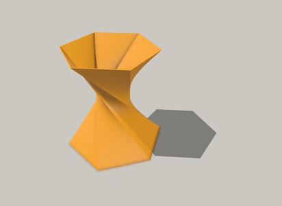 Hex Spiral Stem Vase