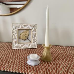 Scalloped Candle Holder Pair