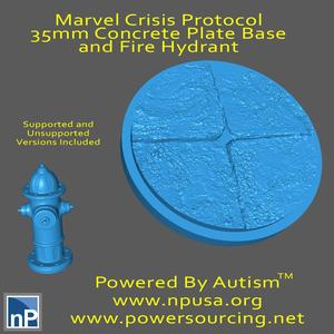 Marvel Crisis Protocol Base and Fire Hydrant