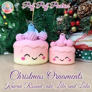 Christmas Ornaments Kawaii Round cake Lila and Lulu