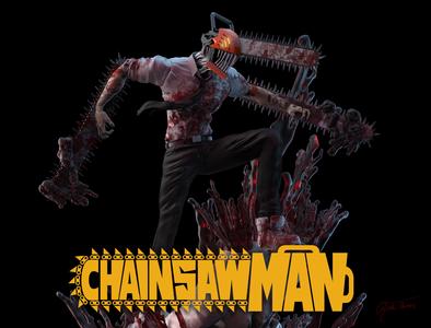 Chainsaw Man Denji figure with cut and keying by Dhomas