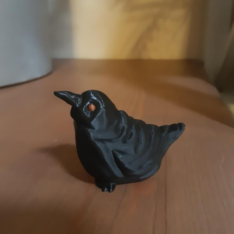 Carved Raven - Simple Miniature Statue - Support Free