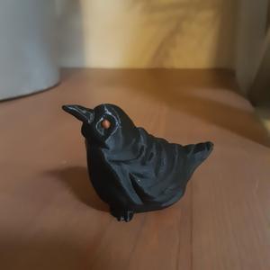 Carved Raven - Simple Miniature Statue - Support Free