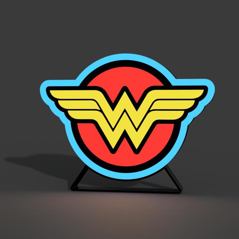 Wonder Woman Logo Lightbox LED Lamp
