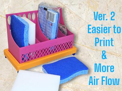 Sponge tray holder organizer