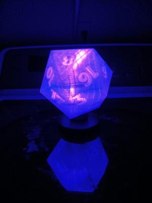 20 sided Dice Lamp and stand
