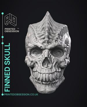 Bone Fins Skull - Sculpture
