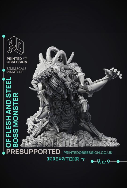 Of Flesh and Steel - Boss Monster - 150 mm - PRESUPPORTED - 32mm Scale 