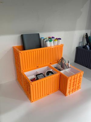 Shipping Container Pen Holder Desk Organizer