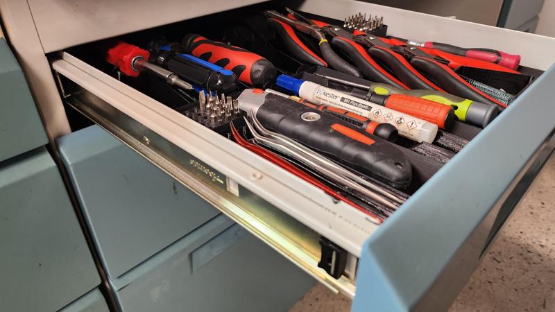 Gridfinity Low Profile Compact Tool Storage Drawer Organizer Set