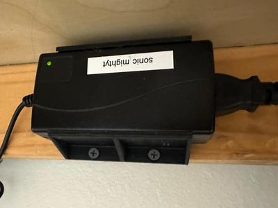 Power brick bracket under desk mount