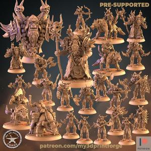 ORC BUNDLE (22 Unique pre-supported STLs)