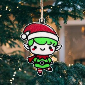  Cute Kawaii Elf Christmas Ornament v2