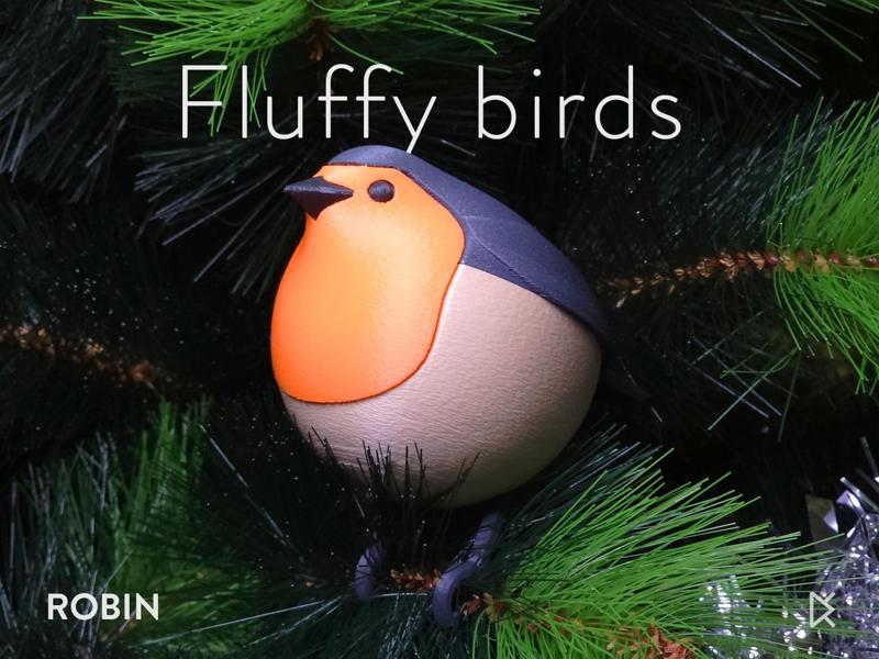  Fluffy Birds - Robin