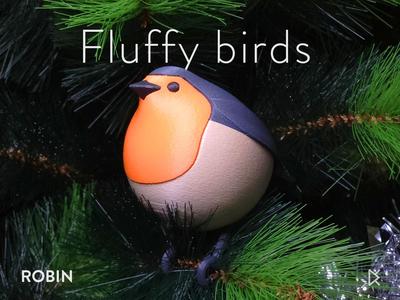  Fluffy Birds - Robin